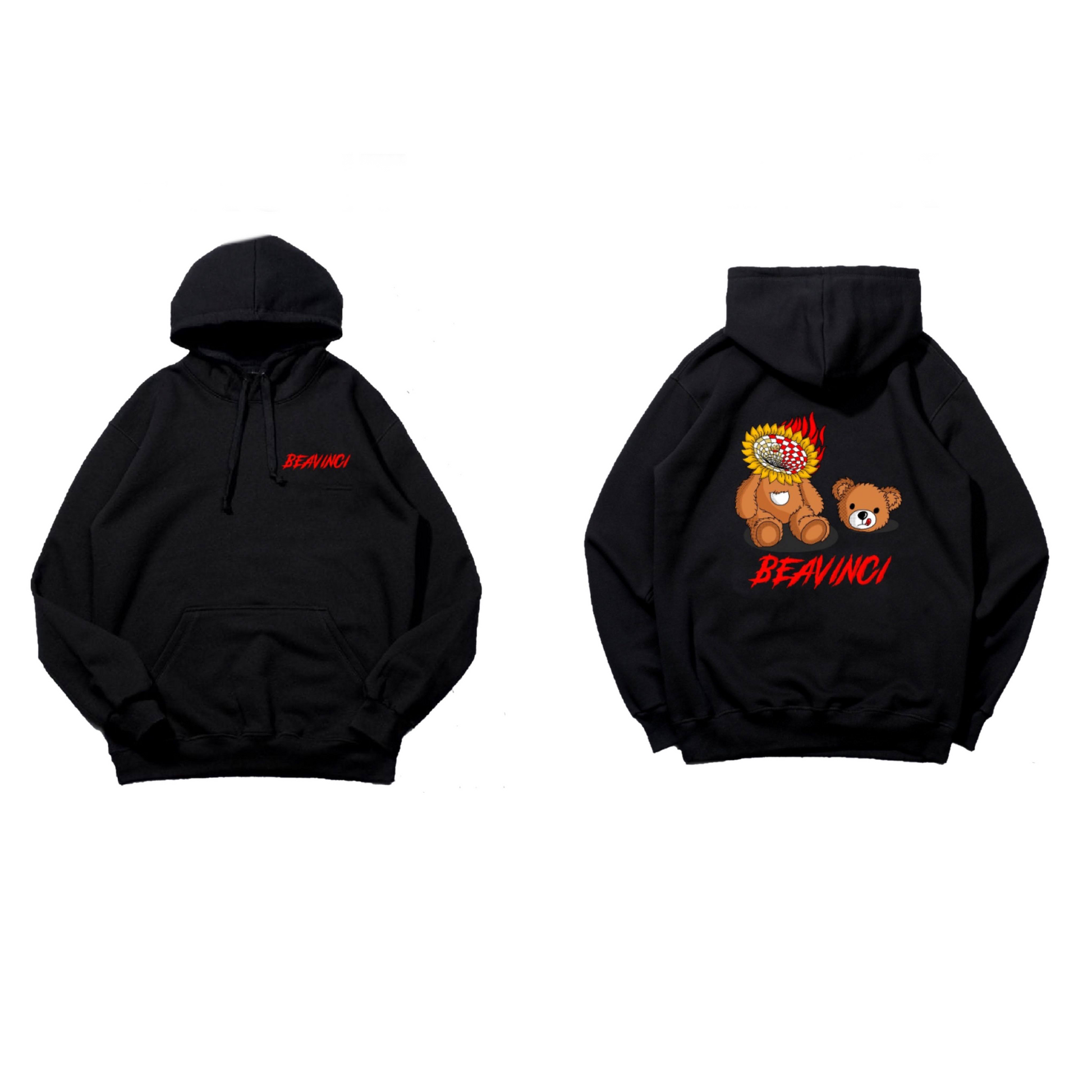 BEAVINCI BEAR BLACK HOODIE - BeaVinci
